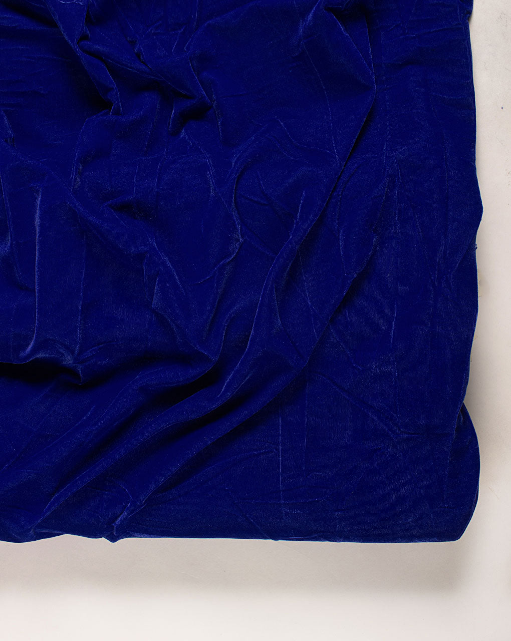 Blue Plain Micro Velvet Fabric