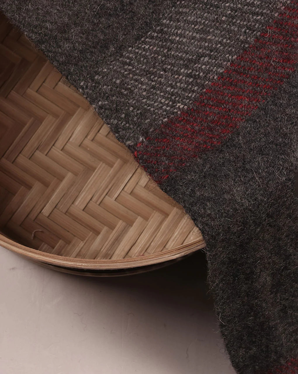 Tartan Checks Woolen Tweed Fabric - Fabriclore.com