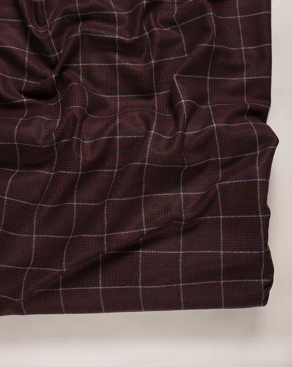 Checks Woolen Tweed Fabric