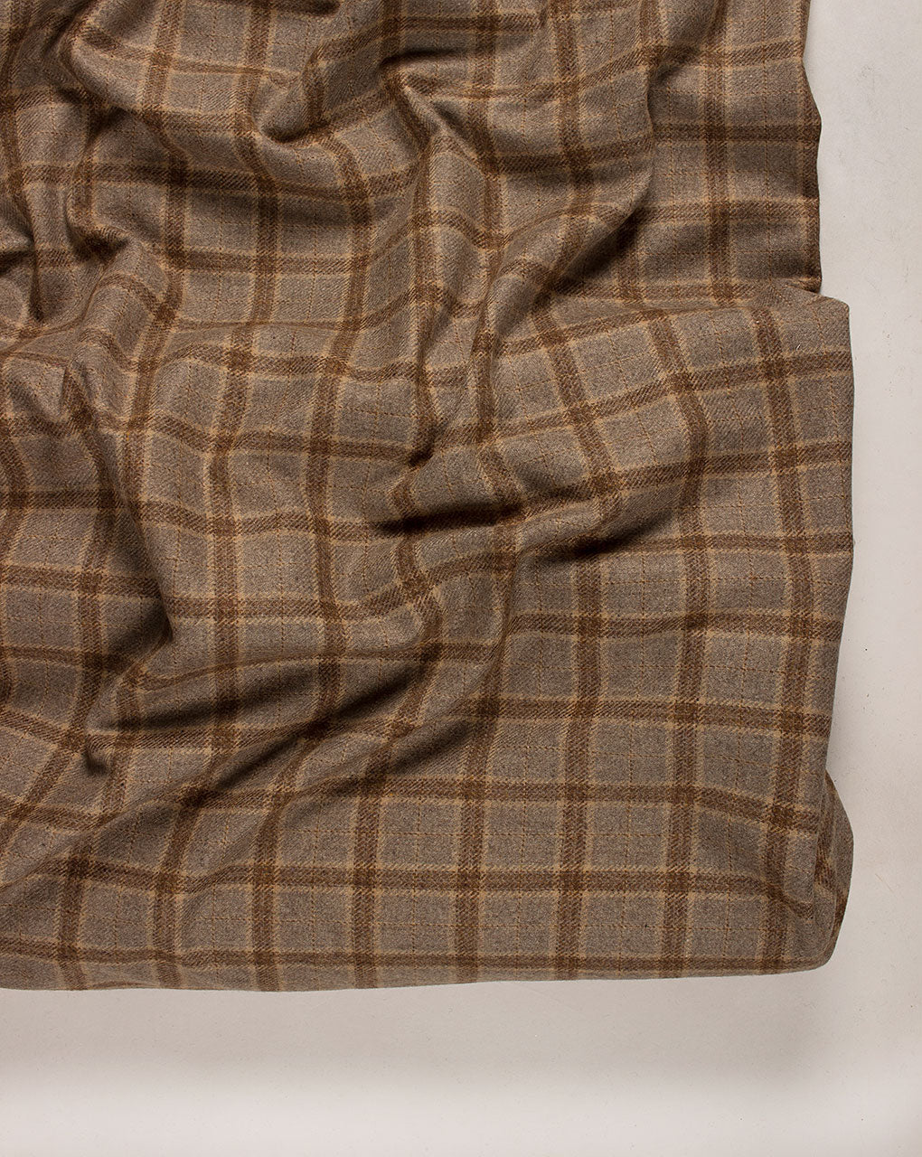 Checks Woolen Tweed Fabric