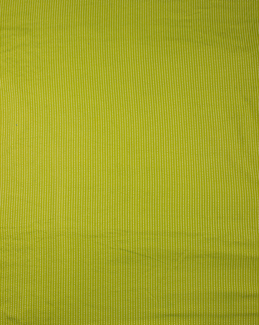 Green Plain Kantha Cotton Fabric - Fabriclore.com