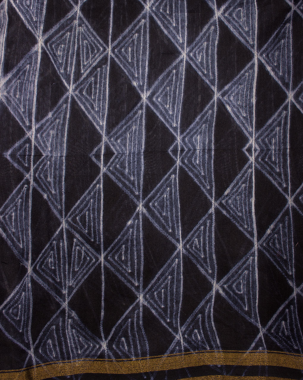Geometric Pattern Hand Dyed Shibori Chanderi Unstitched Suit With Chanderi Dupatta - Fabriclore.com