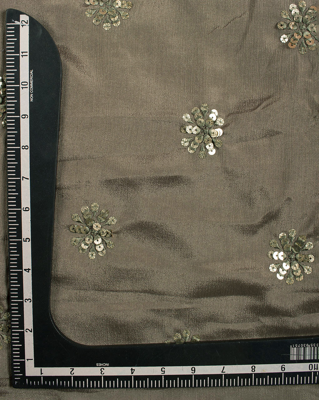 Embroidered Sequins Work Chinnon Chiffon Fabric