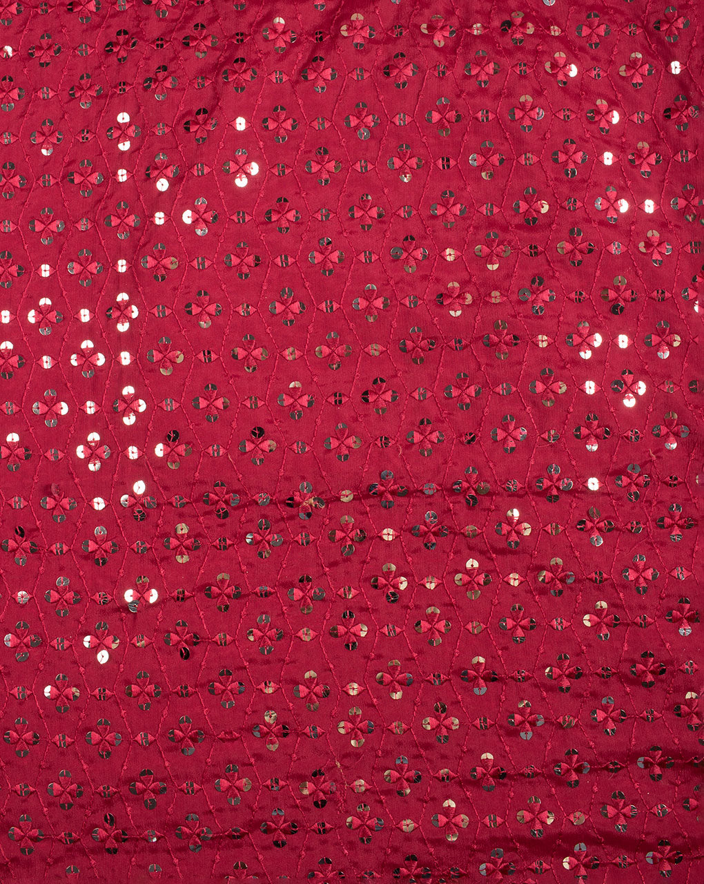 Embroidered Sequins Work Chinnon Chiffon Fabric - Fabriclore.com