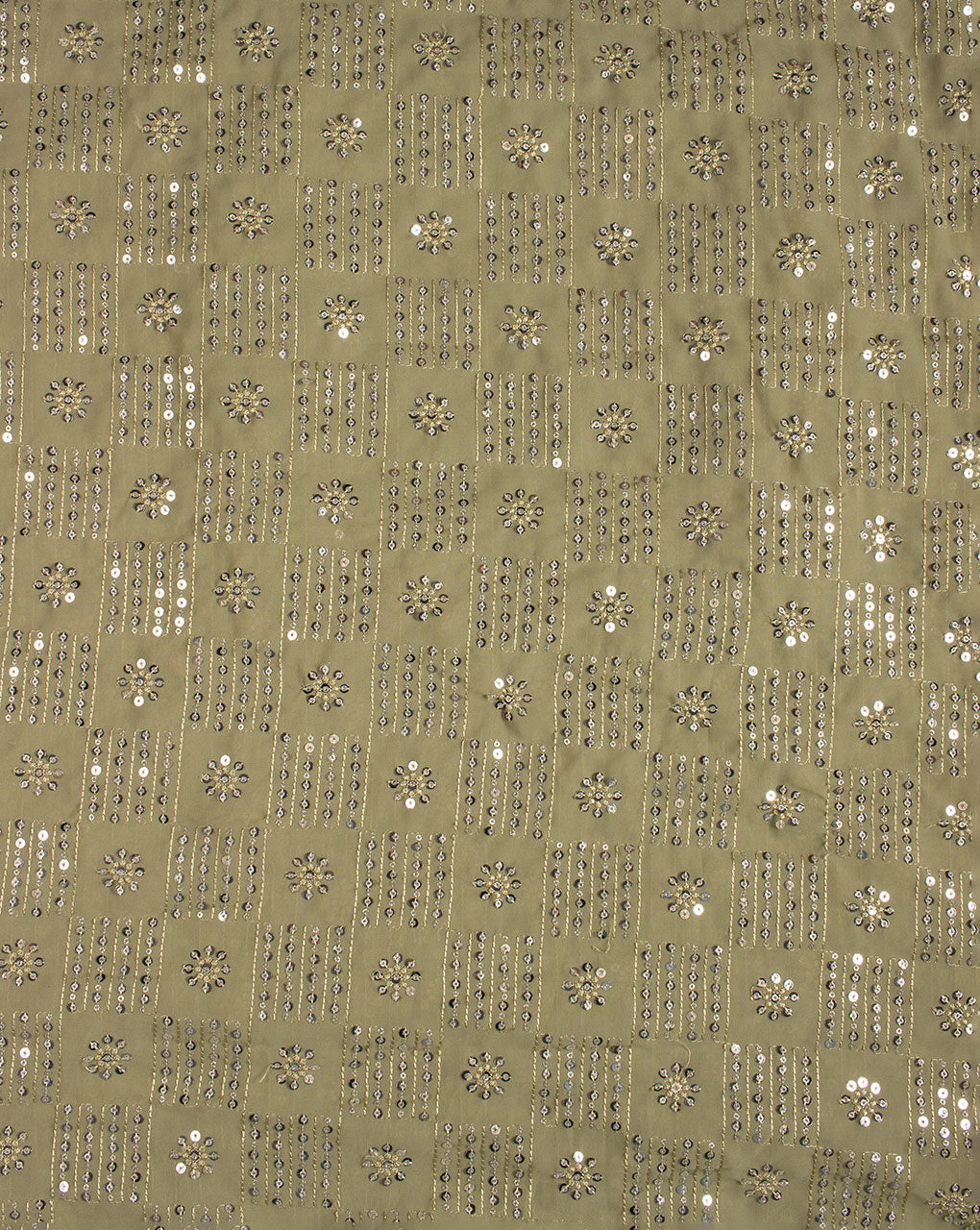 Embroidered Sequins Work Georgette Fabric ( Width 42 Inch ) - Fabriclore.com