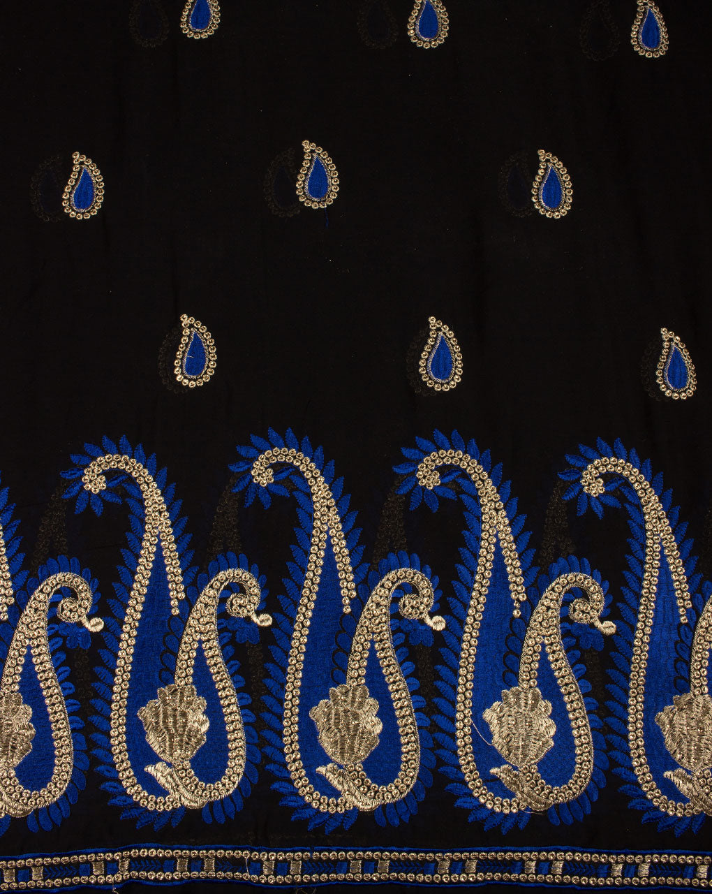 Heavy Embroidered Zari Work Georgette Fabric ( Width 58 Inch ) - Fabriclore.com