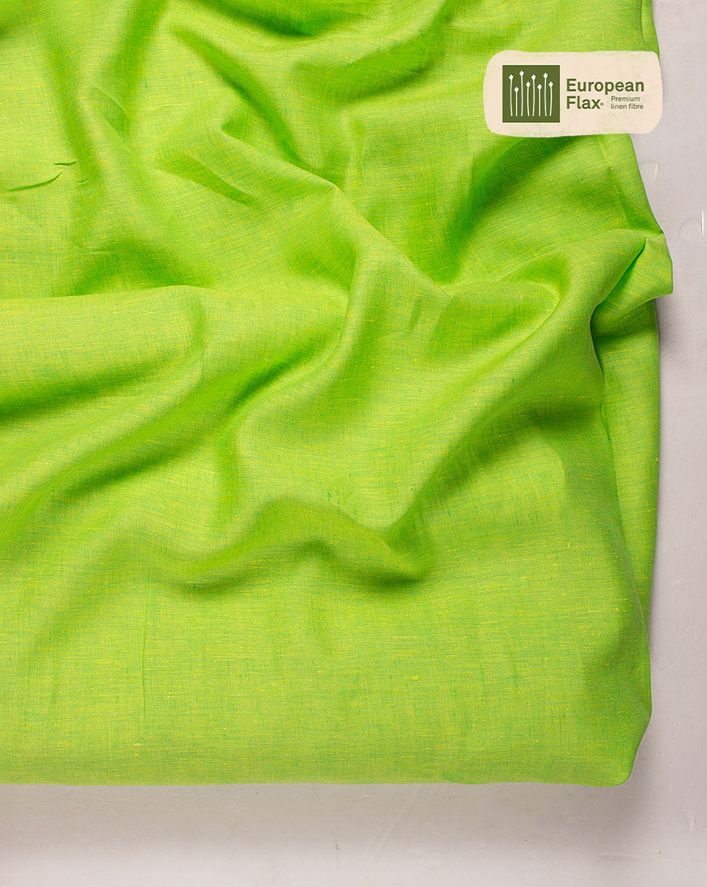 ( Pre Cut 80 CM ) Plain Chambray Linen European Flax Certified Fabric