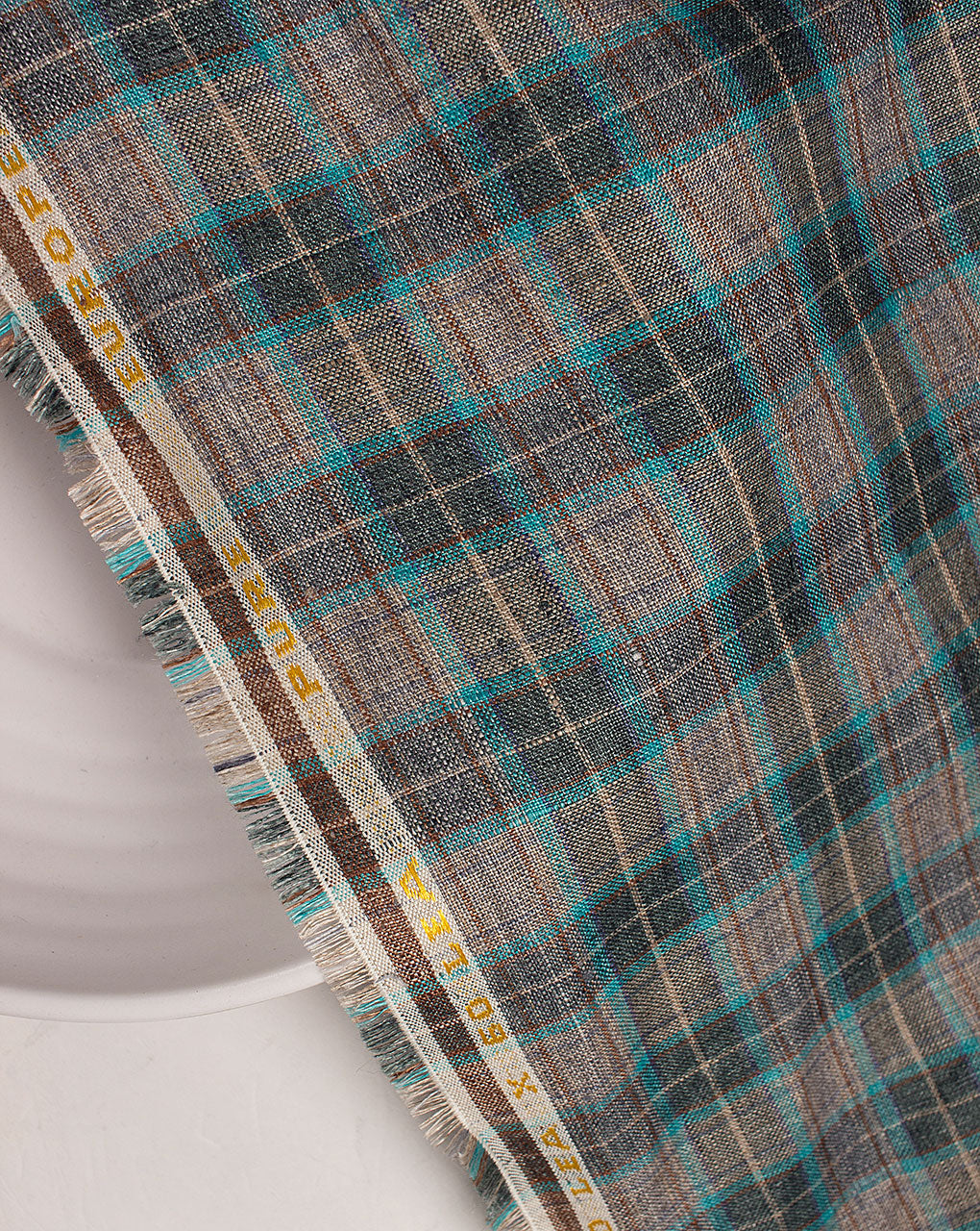 ( Pre Cut 75 CM ) Yarn Dyed Linen European Flax Certified Fabric ( Width 58 Inch )