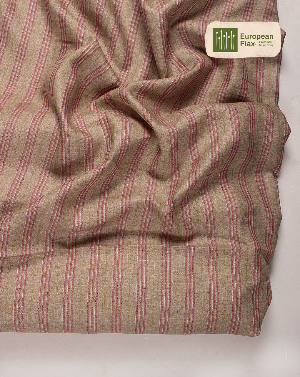 ( Pre Cut 1.25 MTR ) Yarn Dyed Linen European Flax Certified Fabric