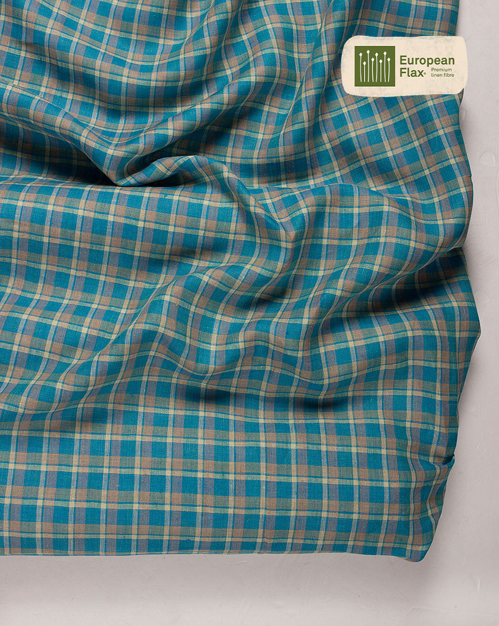 ( Pre Cut 1 MTR ) Yarn Dyed Linen European Flax Certified Fabric