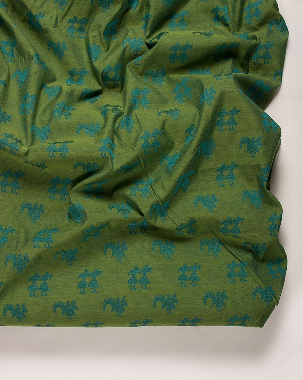 ( Pre Cut 1 MTR ) Jacquard Chanderi Fabric