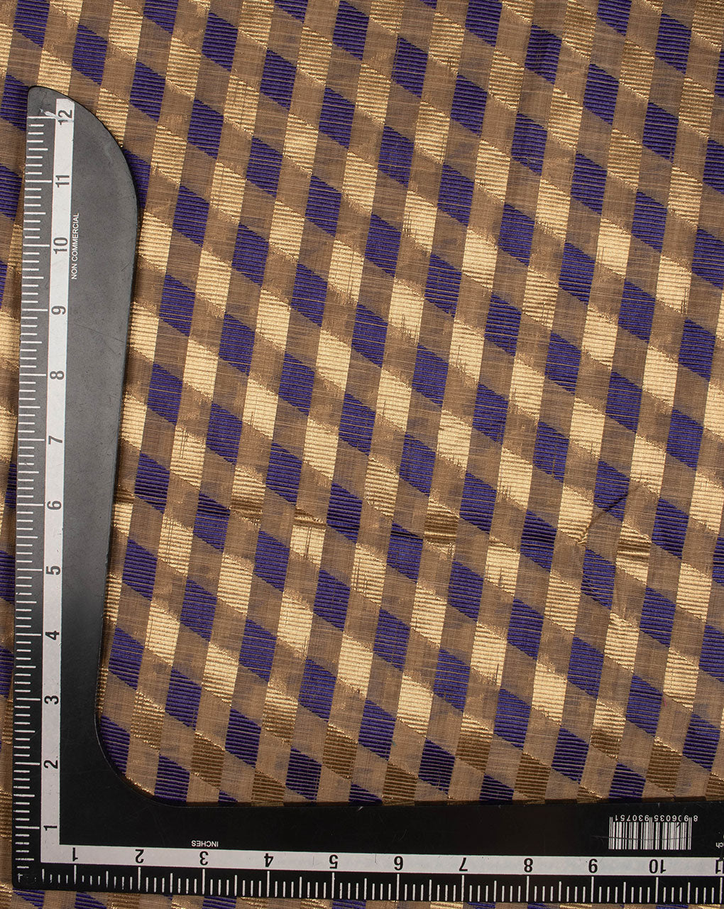 Geometric Woven Zari Jacquard Chanderi Fabric