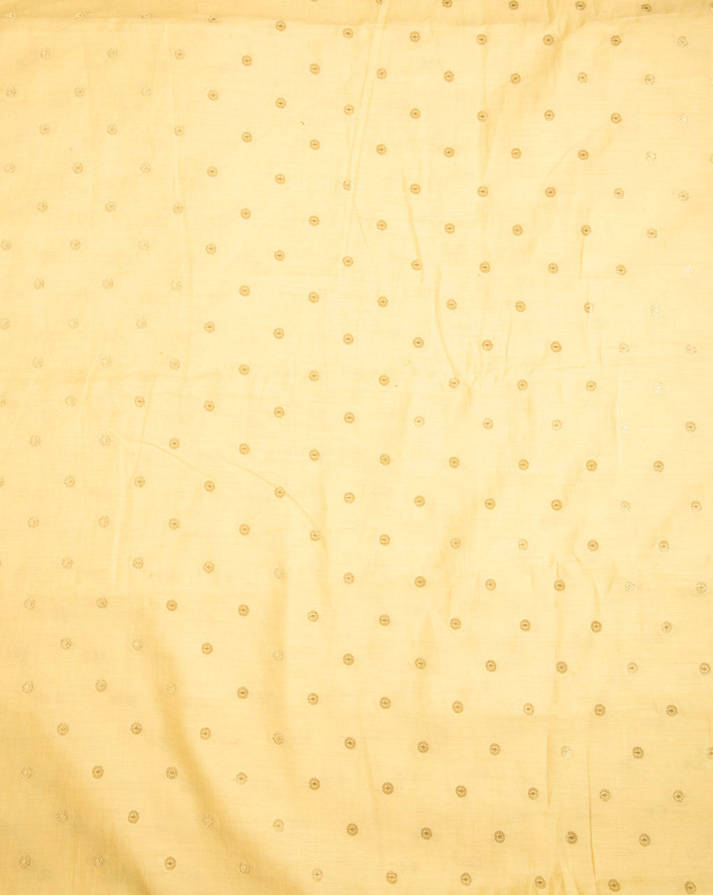 ( Pre Cut 1 MTR ) Polka Dots Woven Zari Jacquard Chanderi Fabric