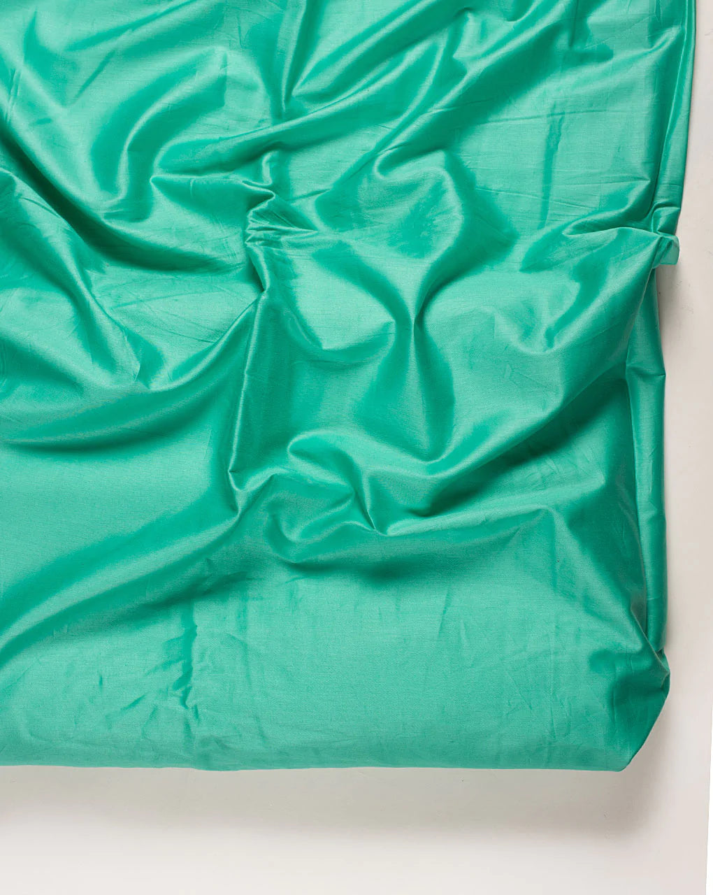 ( Pre Cut 50 CM ) Jungle Green Plain Glazed Cotton Fabric
