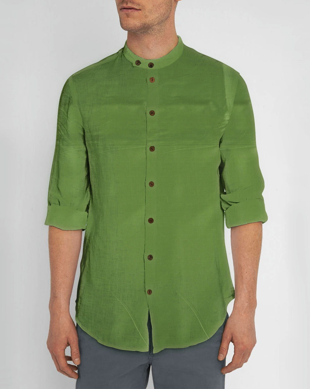 Green Plain Glazed Cotton Fabric - Fabriclore.com