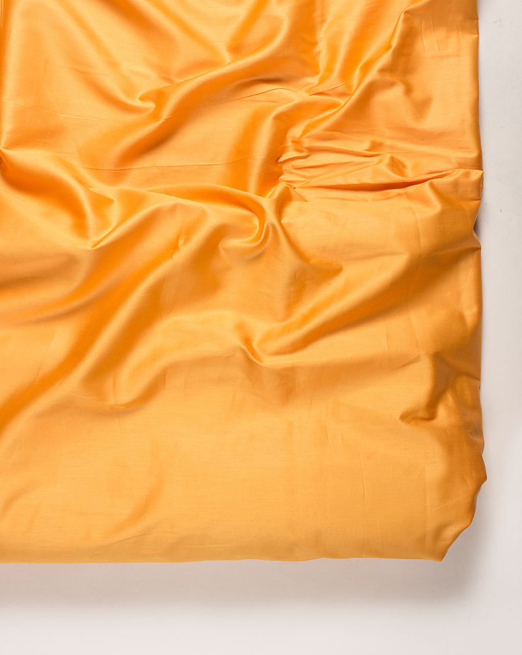 Flame Orange Plain Glazed Cotton Fabric