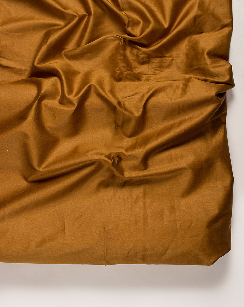( Pre Cut 95 CM ) Brown Plain Glazed Cotton Fabric