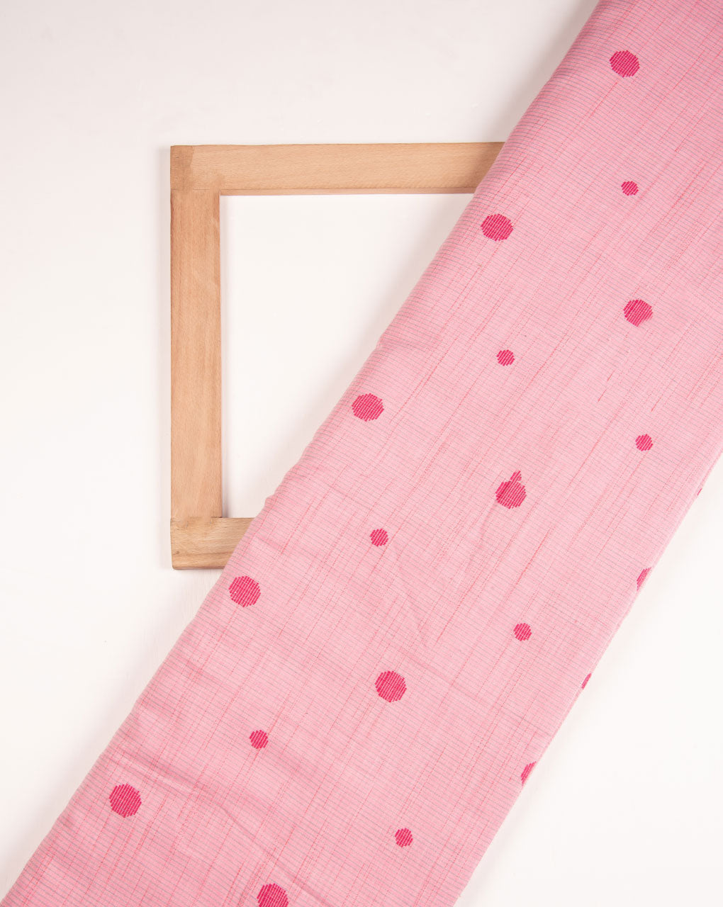 Polka Dots Woven Jacquard Loom Textured Cotton Fabric - Fabriclore.com