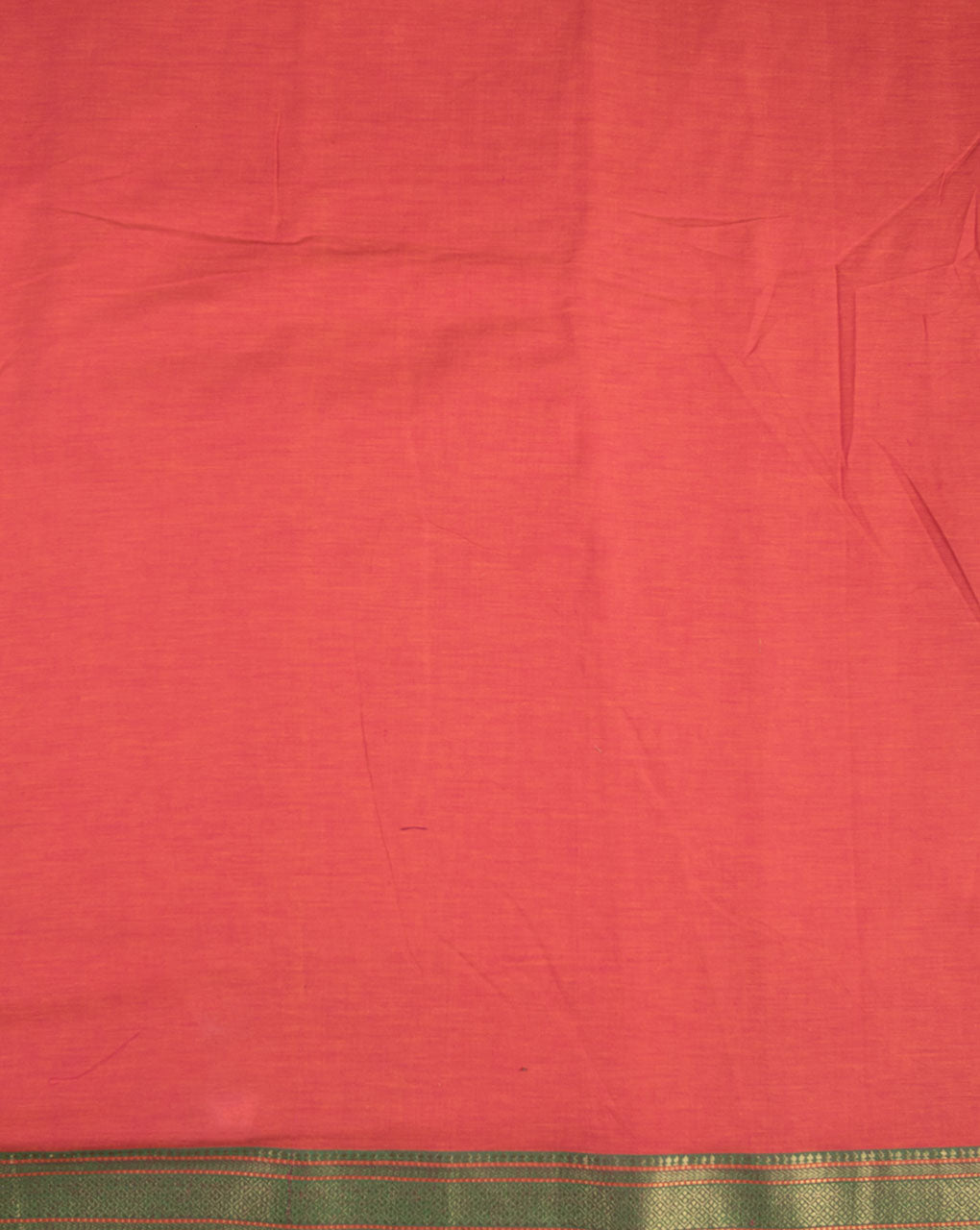 Crimson Red Mangalgiri Zari Border Loom Textured Cotton Fabric - Fabriclore.com