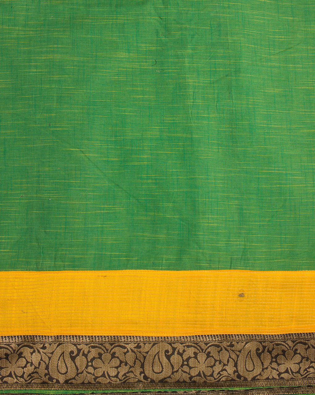 Green Plain Woven Loom Textured Cotton Fabric - Fabriclore.com