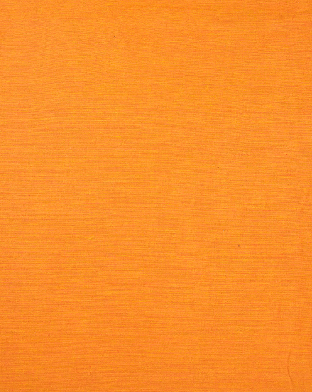 Orange Plain Zari Bordered Loom Textured Cotton Fabric - Fabriclore.com