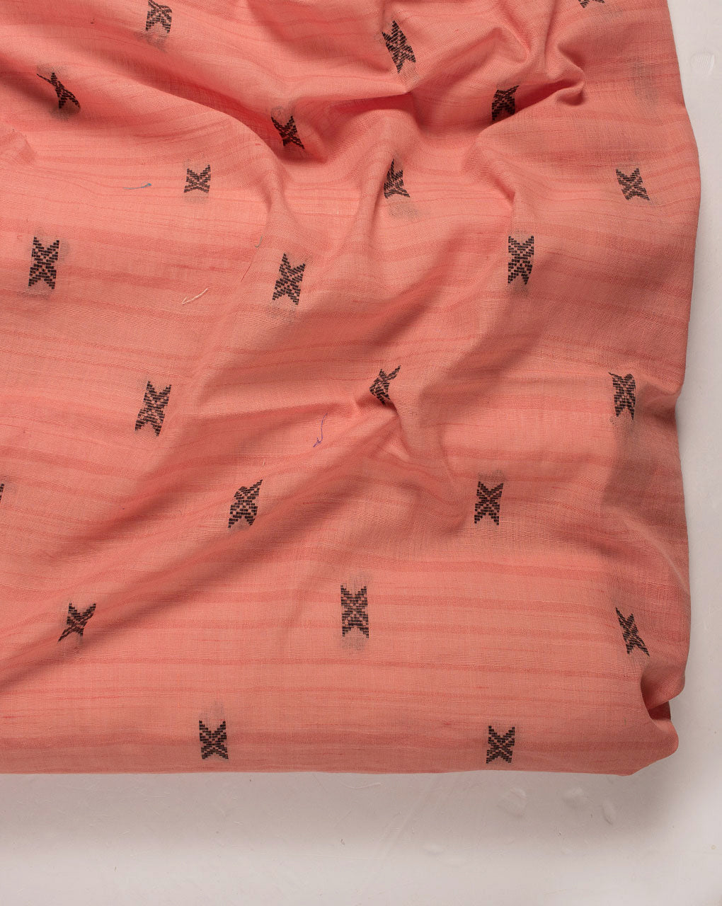 ( Pre Cut 1.25 MTR ) Geometric Woven Jacquard Loom Textured Cotton Fabric