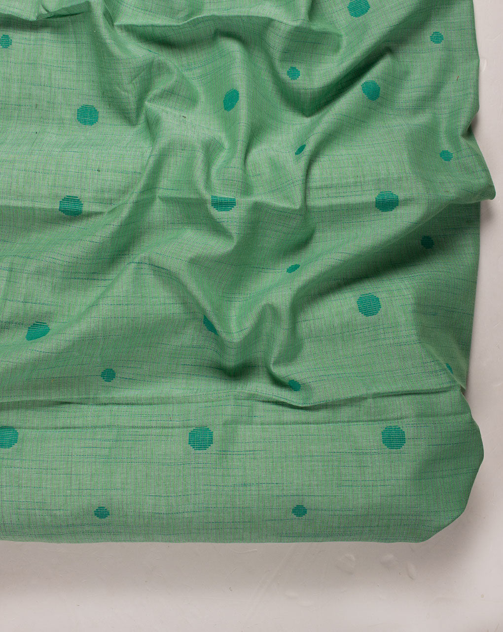 ( Pre Cut 70 CM ) Polka Dots Woven Jacquard Loom Textured Cotton Fabric