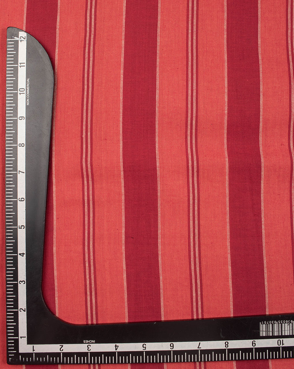 ( Pre Cut 80 CM ) Stripes Woven Loom Textured Cotton Fabric