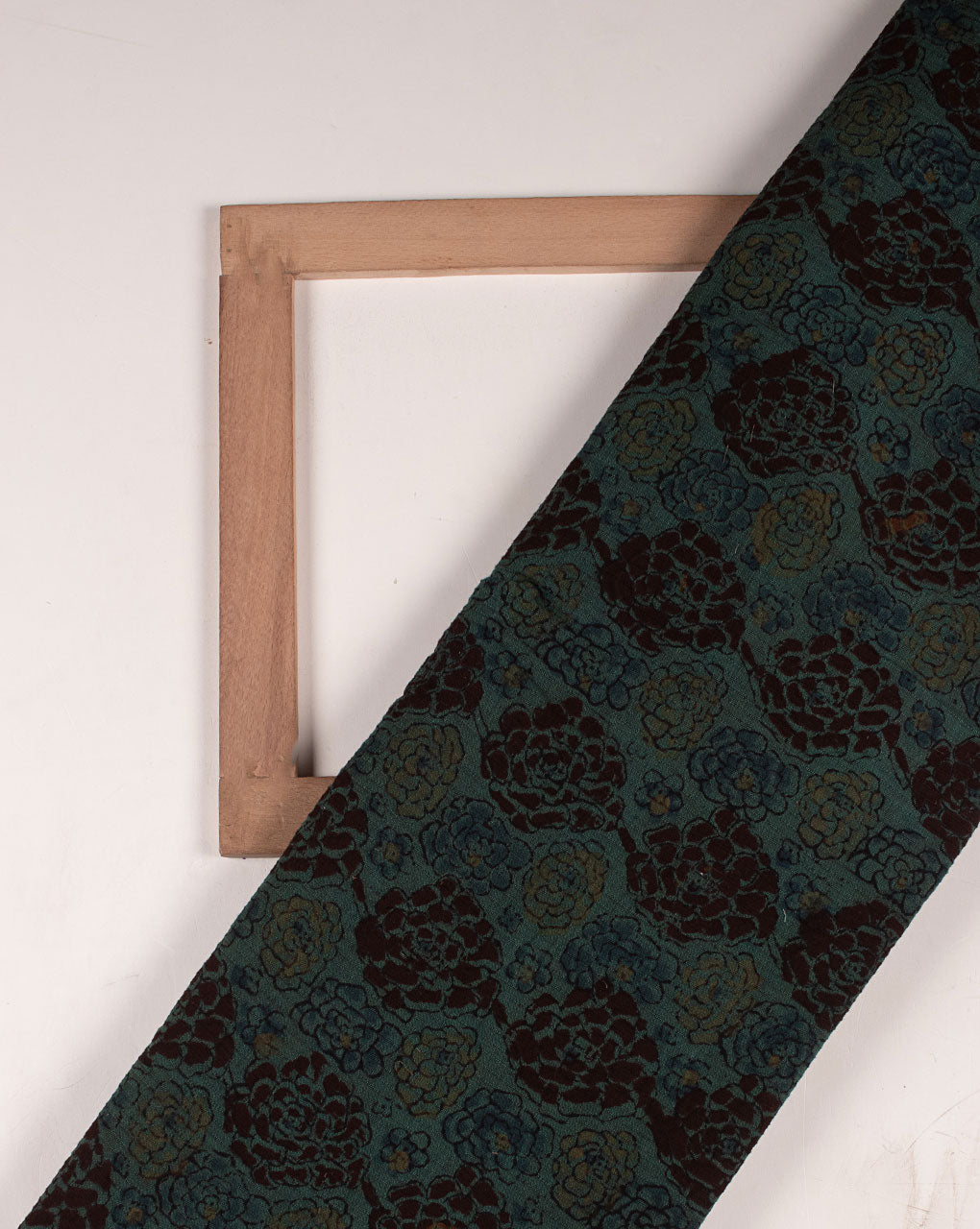 Kalamkari Hand Block Loom Textured Cotton Fabric - Fabriclore.com