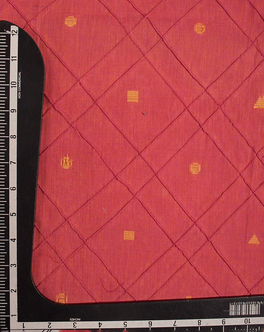 ( Pre Cut 1 MTR ) Pin-Tucks Loom Textured Cotton Fabric