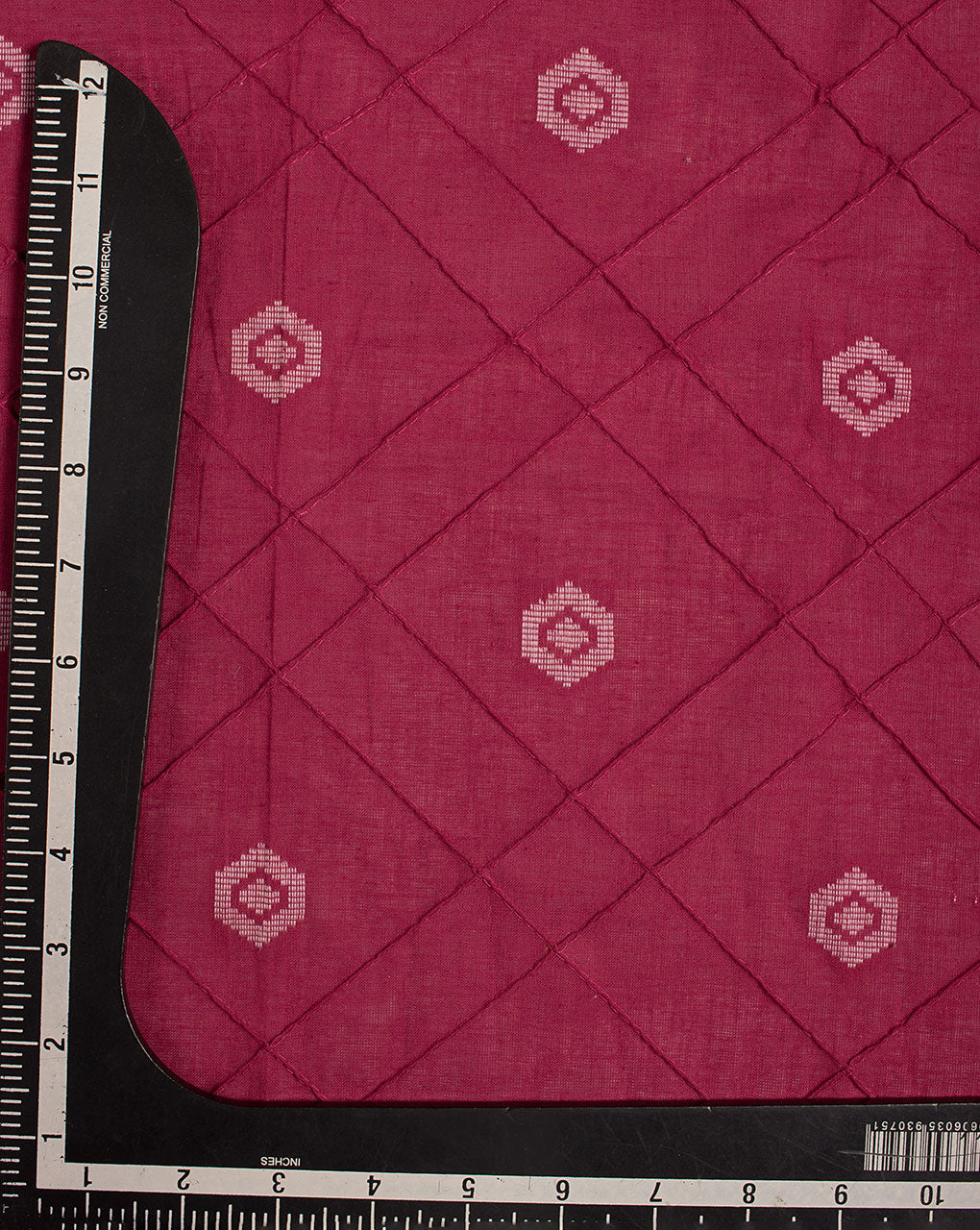 ( Pre Cut 1.25 MTR ) Pin-Tucks Loom Textured Cotton Fabric