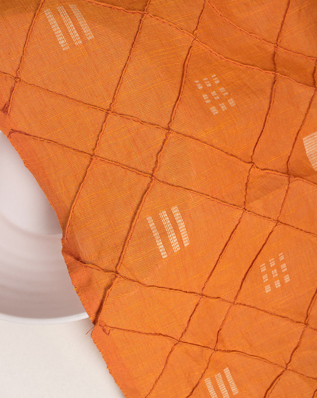 ( Pre Cut 80 CM ) Pin-Tucks Loom Textured Cotton Fabric ( Width 42 Inch )
