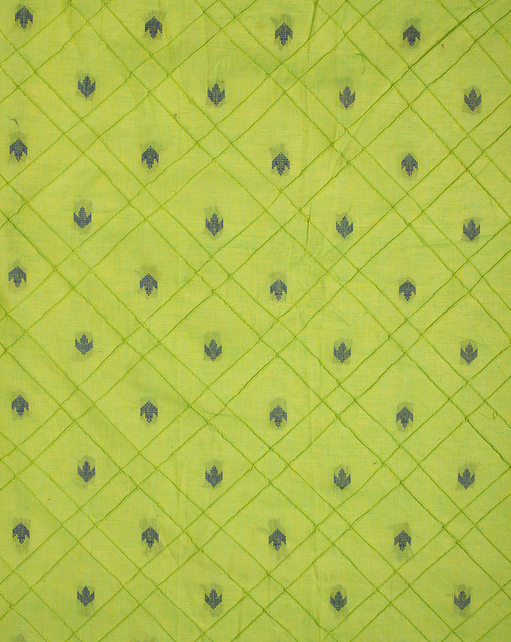 ( Pre Cut 90 CM ) Pin-Tucks Loom Textured Cotton Fabric