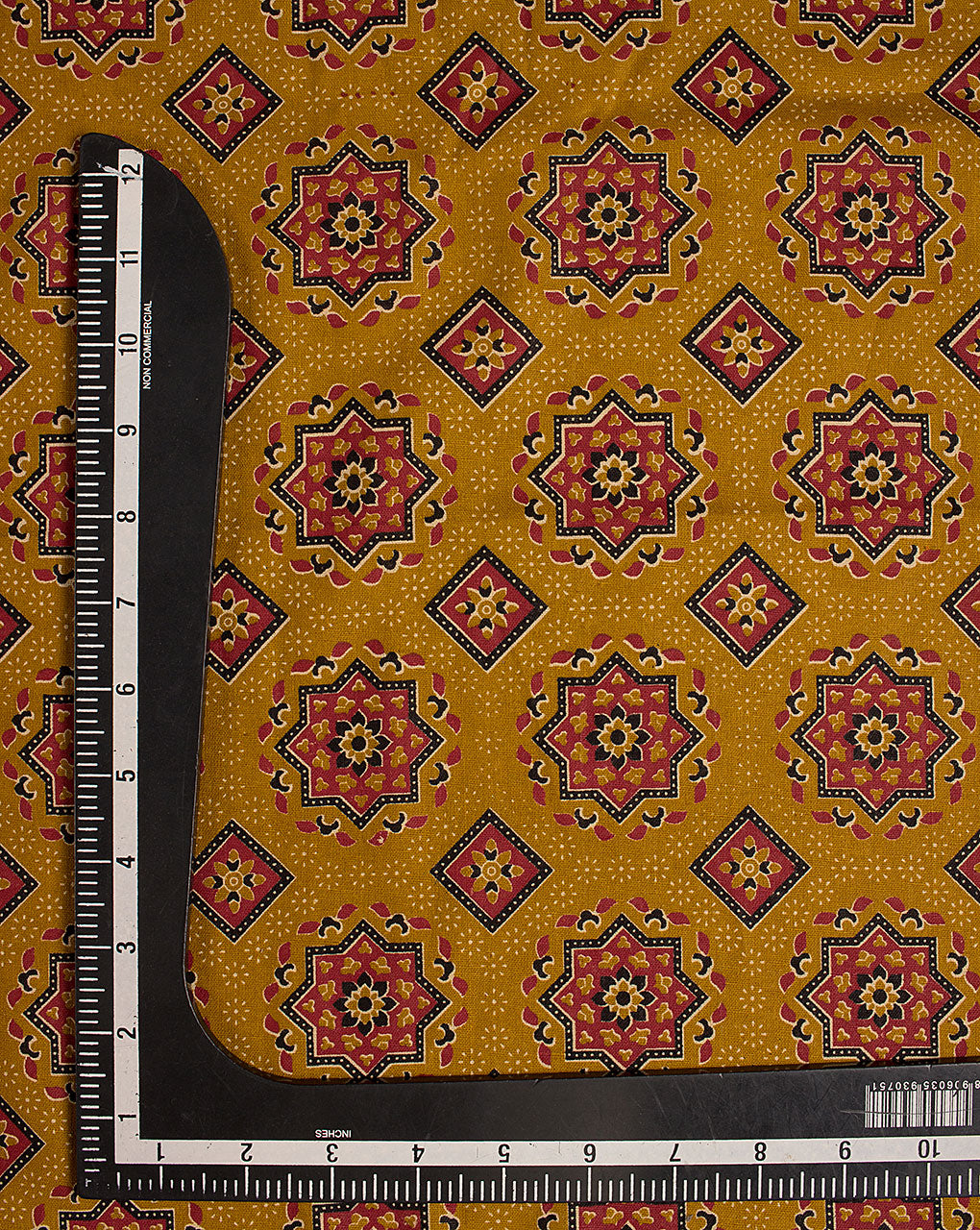 Geometric Screen Print Flex Cotton Fabric - Fabriclore.com