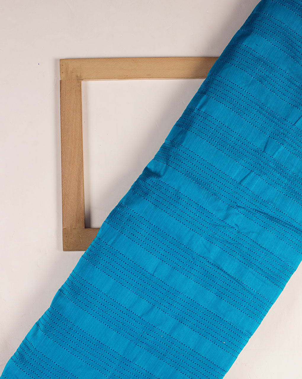 Kantha Stripes Poly Viscose Fabric - Fabriclore.com
