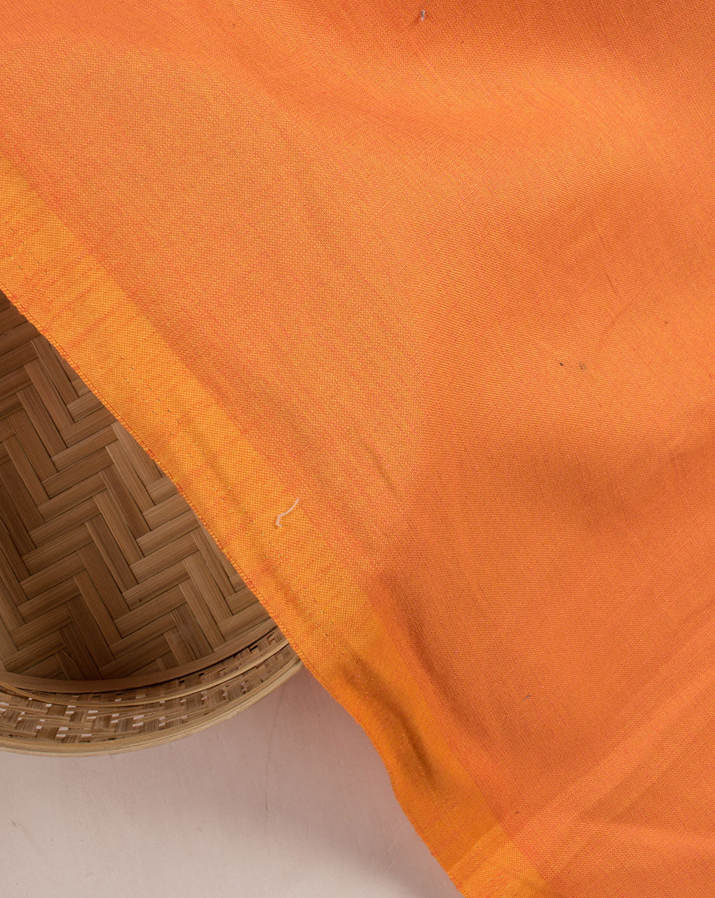 Orange Plain Slub Rayon Fabric - Fabriclore.com