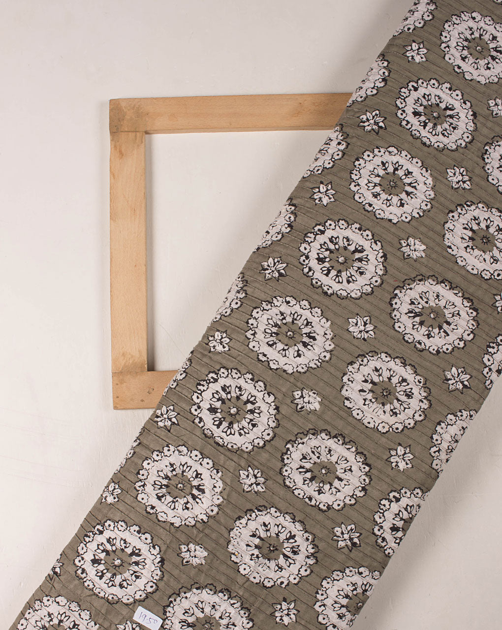 Hand Block Pin-Tucks Loom Textured Cotton Fabric ( Width 36 Inch ) - Fabriclore.com