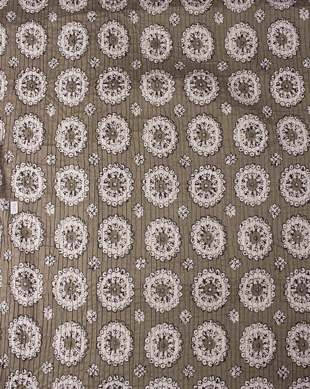 Hand Block Pin-Tucks Loom Textured Cotton Fabric ( Width 36 Inch ) - Fabriclore.com