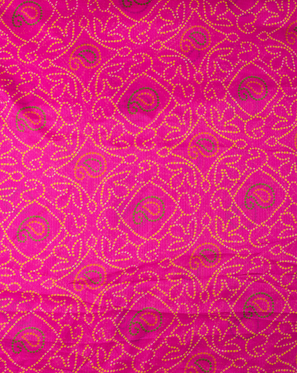 Bandhani Screen Print Kota Doria Fabric - Fabriclore.com
