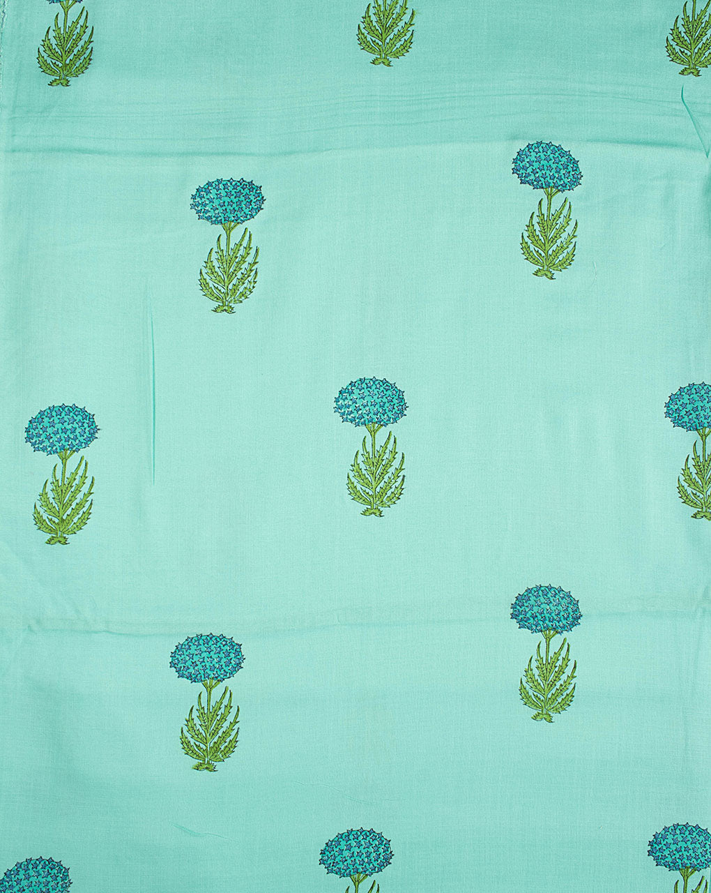 Mughal Hand Block Slub Rayon Fabric - Fabriclore.com