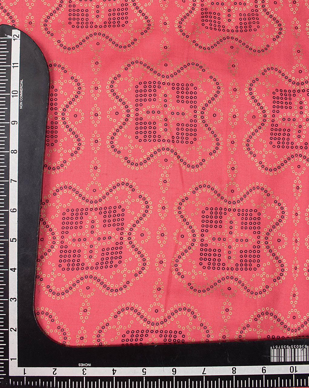 Bandhani Foil Screen Print Slub Rayon Fabric - Fabriclore.com