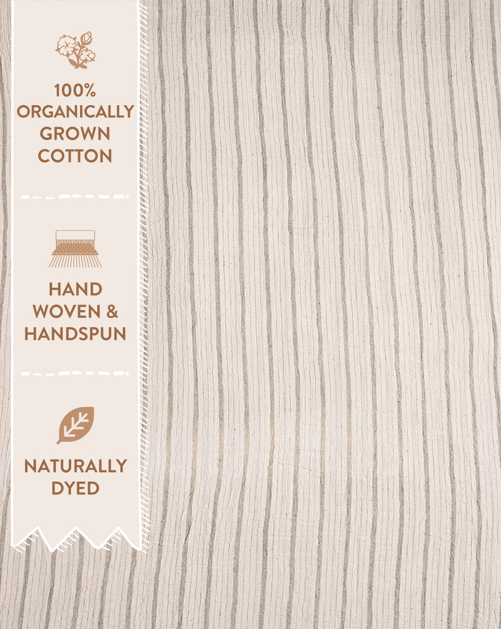 Handwoven Organic Kala Cotton Fabric ( Width 40 ) - Fabriclore.com