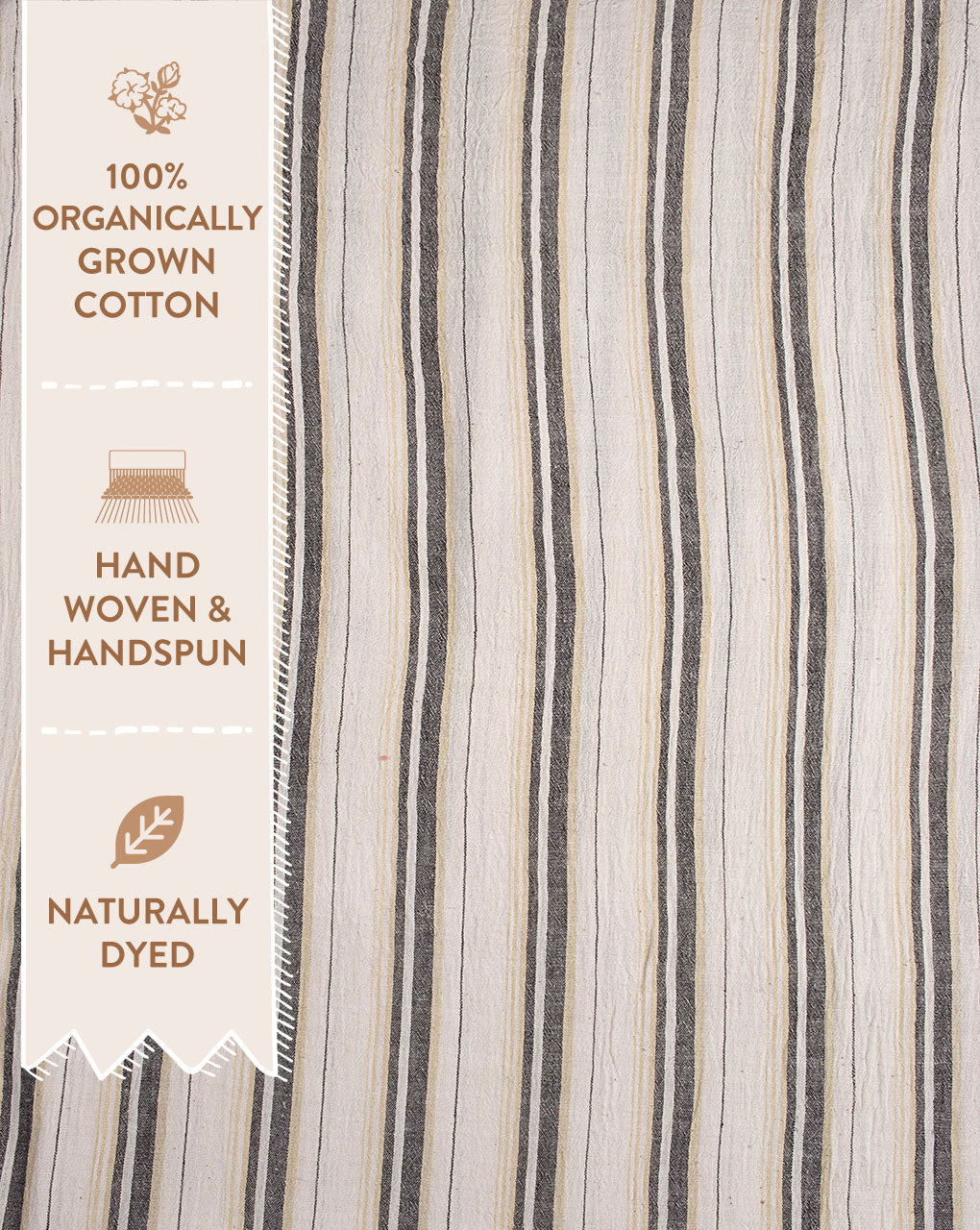 Handwoven Organic Kala Cotton Fabric ( Width 40 ) - Fabriclore.com